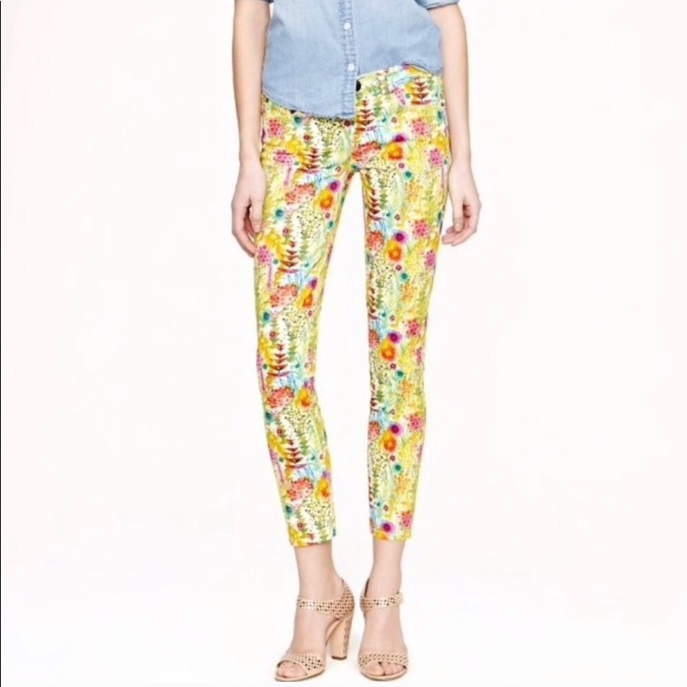 J Crew Liberty Print Toothpick Ankle Pant